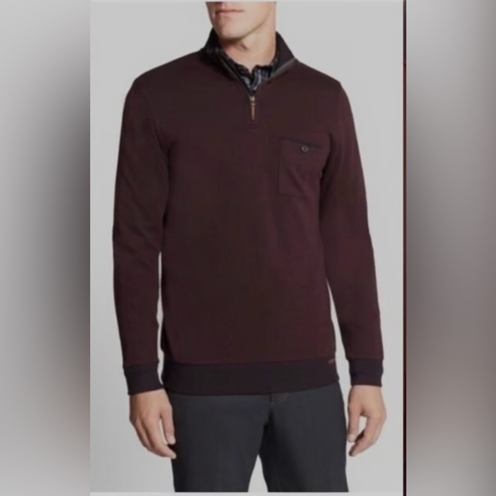 Ted Baker men's sweater "bevyhill" size 3 (M-L) burgundy
